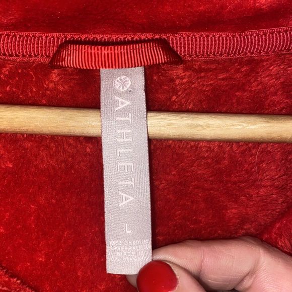 Athleta Size Large Red y2k Coat Mrs. Claus - Picture 7 of 16